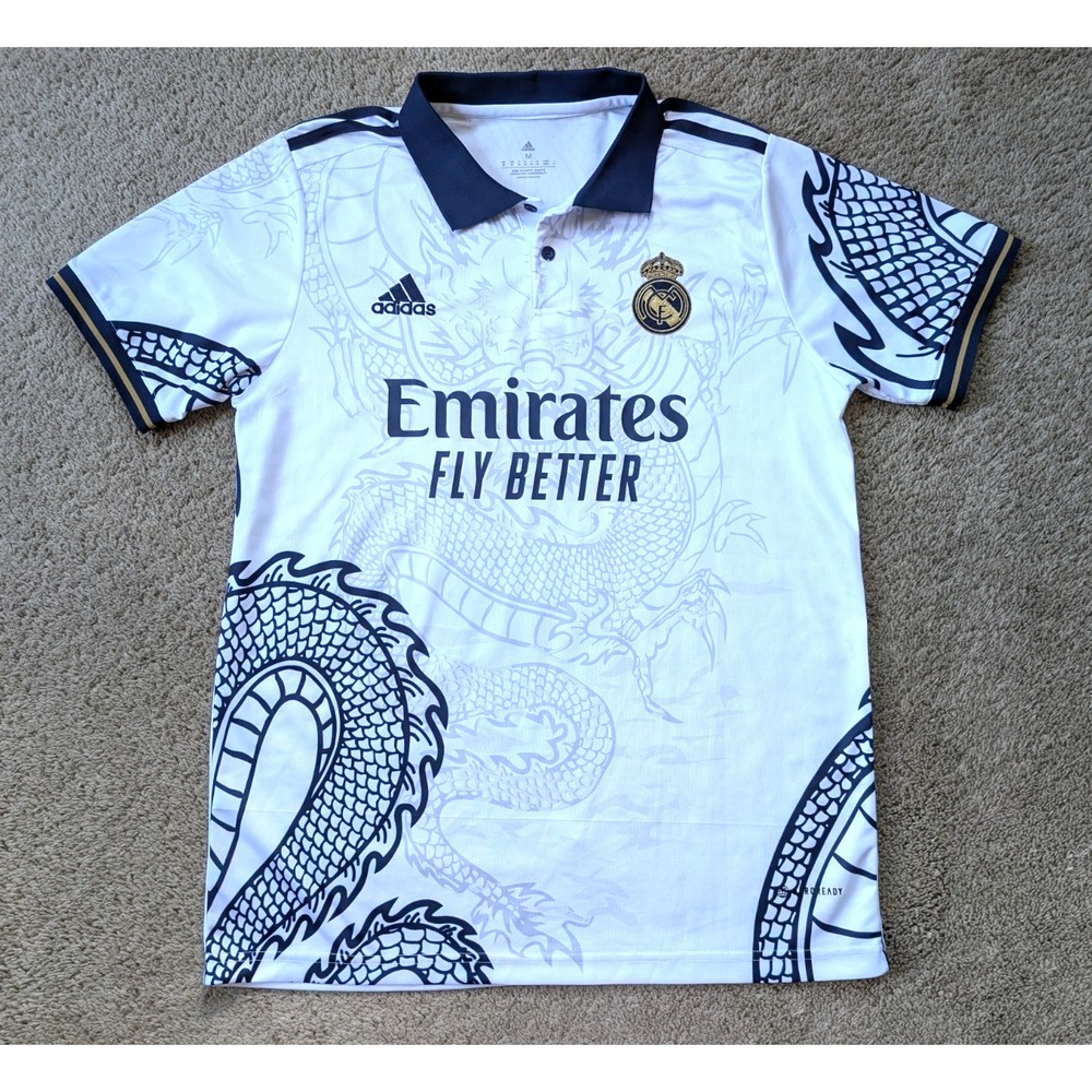 Karim Benzema Soccer Dragon Jersey Mens Medium Real Madrid Adidas